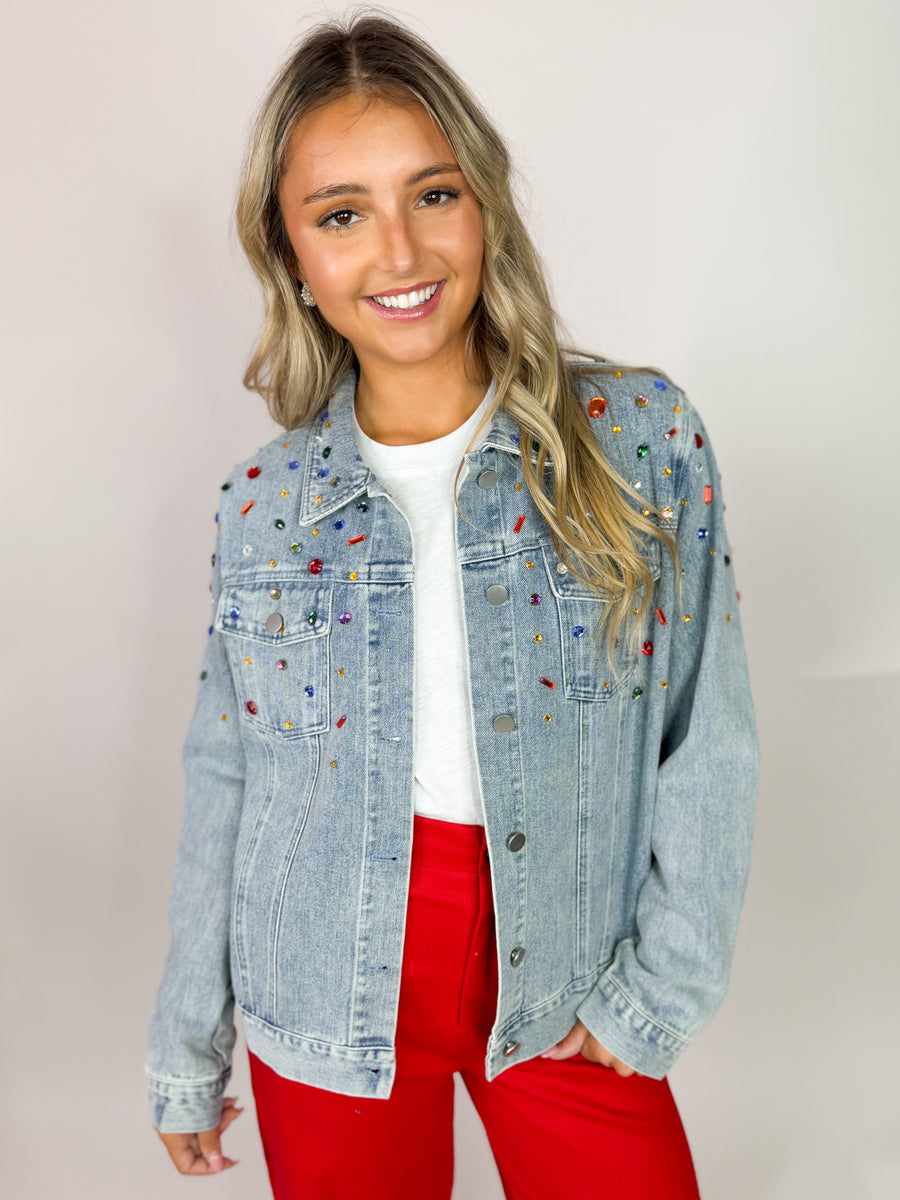 The Liz Jewel Jean Jacket – Jewels Clothing and Accessories