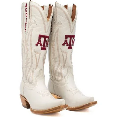 The Carrie Gameday Boots-Ivory(T A&M)