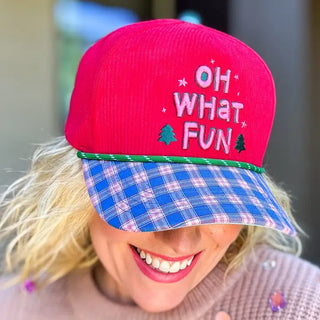 The Embroidered Baseball Cap-Oh What Fun