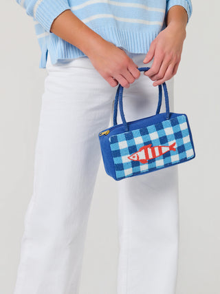 The Beaded Fish Bag-Blue