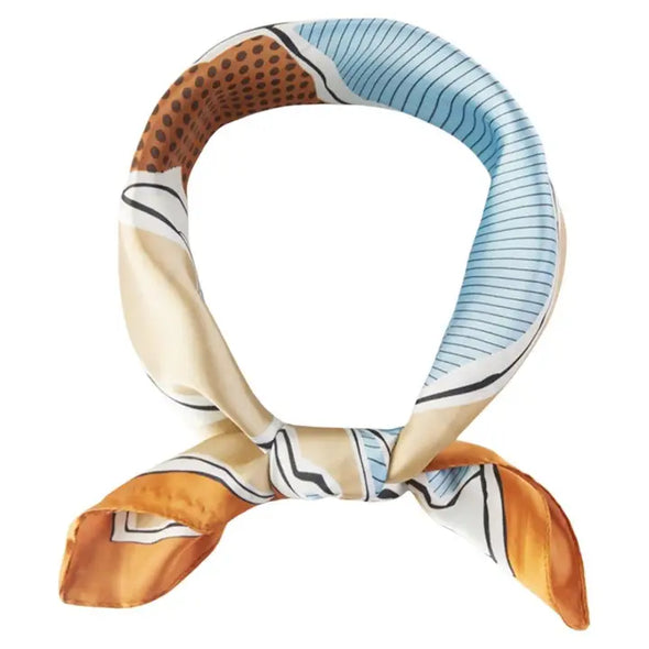 The Horse and Leopard Bandana Scarf-Taupe