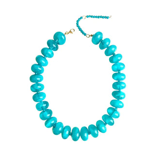 The Bailey Beaded Necklace-Teal