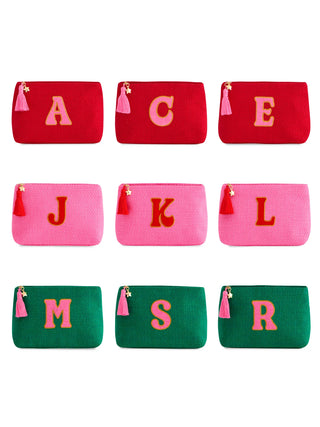 The Mara Initial Zip Pouch-Multi