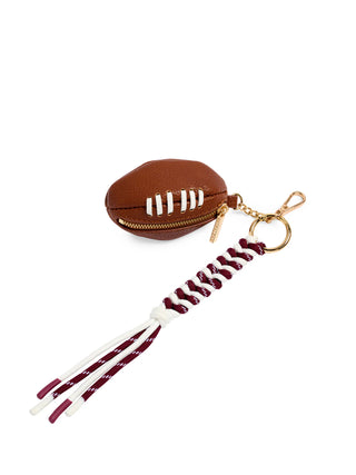 The Football Bag Charm-Maroon
