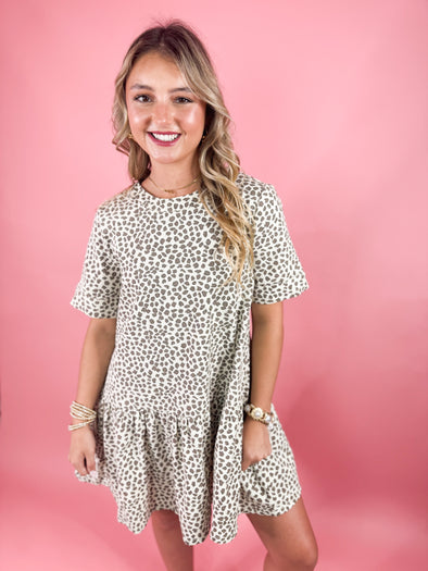 The Eleanor Leopard Dress-Brown
