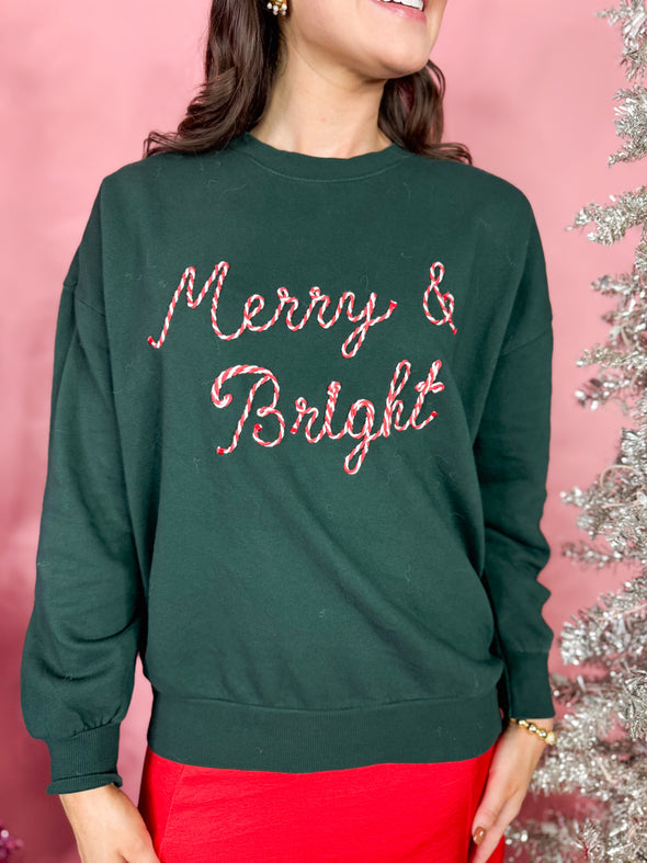 (Z Supply) The Merry and Bright Sweatshirt-Green