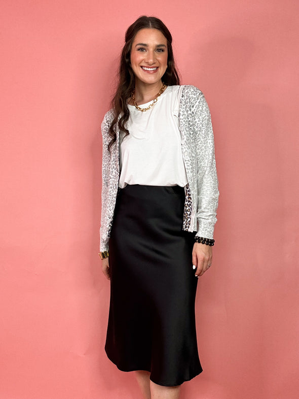 The Miley Leopard Cardigan-Cream