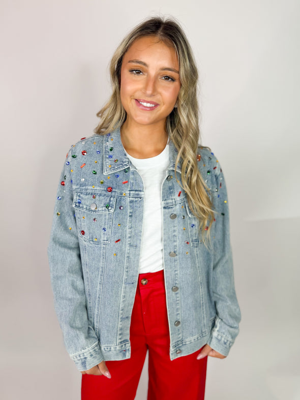 The Liz Jewel Jean Jacket