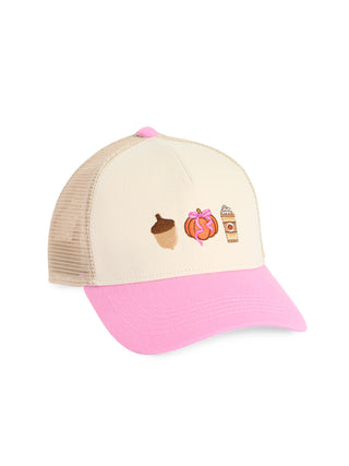 The Fall Things Trucker Hat-Cream