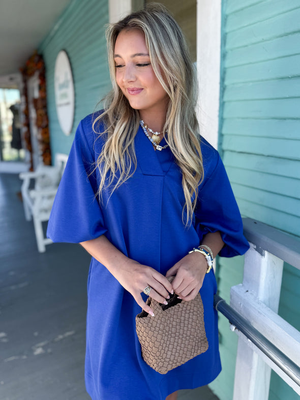 The Beth Collared Dress-Royal