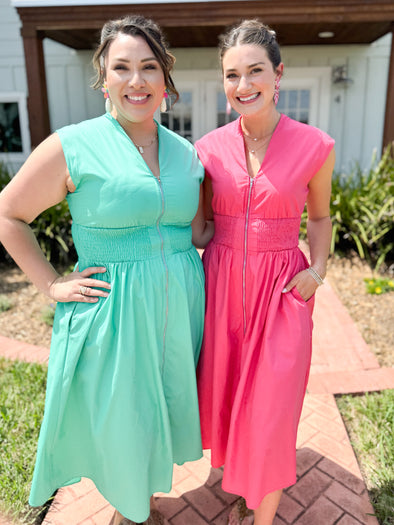The Jade Zipper Dress-2 Colors