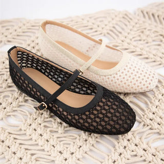 The Sidney Woven Flats-Black