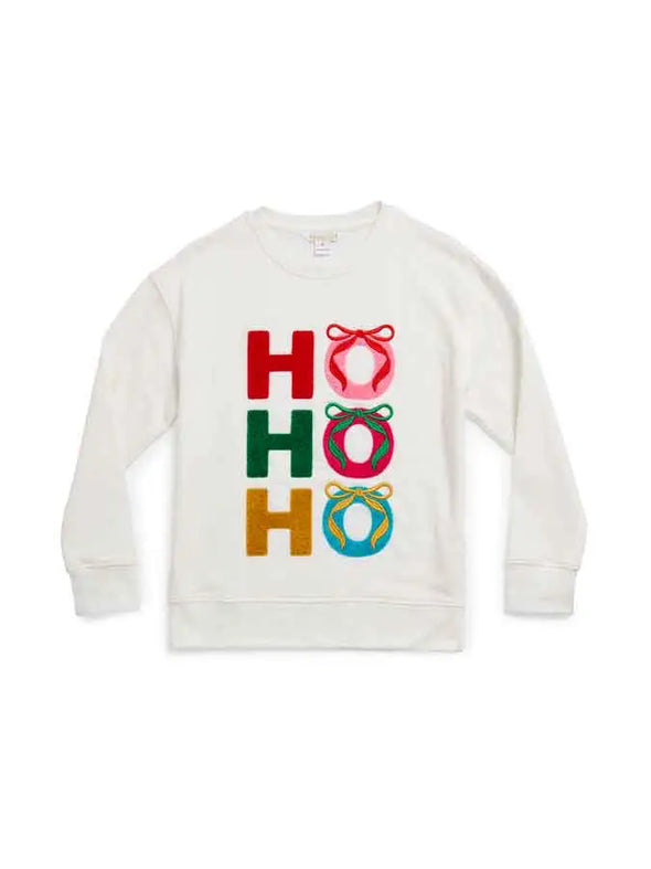 The Ho Ho Ho  Bow Sweatshirt-Red (Copy)