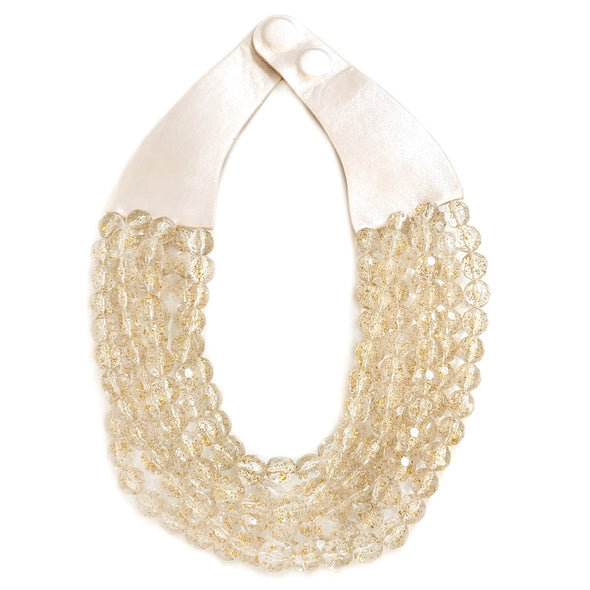 Chunky Beaded Layered Necklace-Multiple Colors