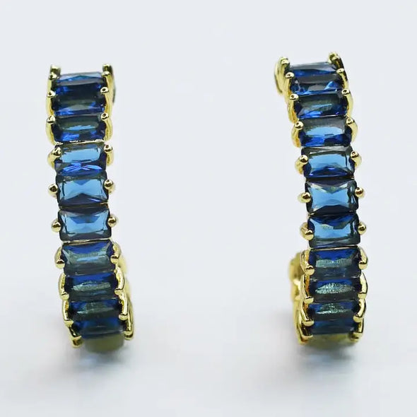 Sapphire Luxe Hoops