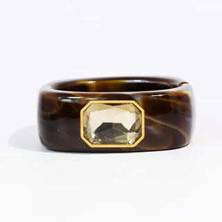 The Gemma Cuff Bracelet-Brown