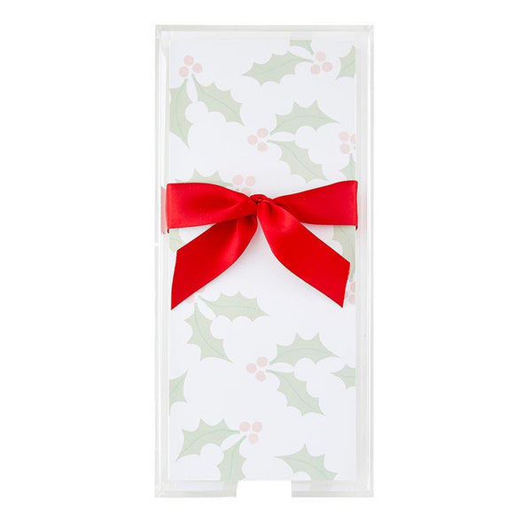 Notepad with Tray-Mistletoe