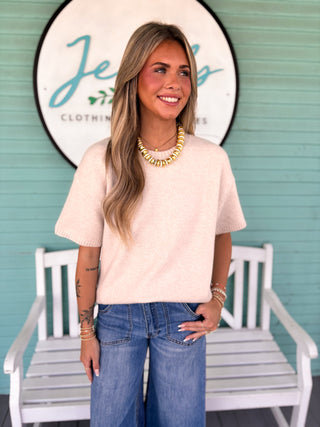 The Hilson Sweater Top-Oatmeal