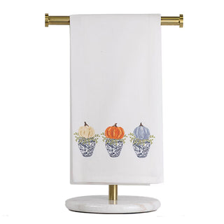 The Fallview Topiary Handtowel-White