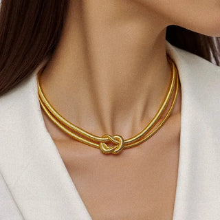 The Evereign Knot Necklace-18k Gold