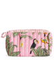 The Liana Quilted Cosmetic Bag-Pink