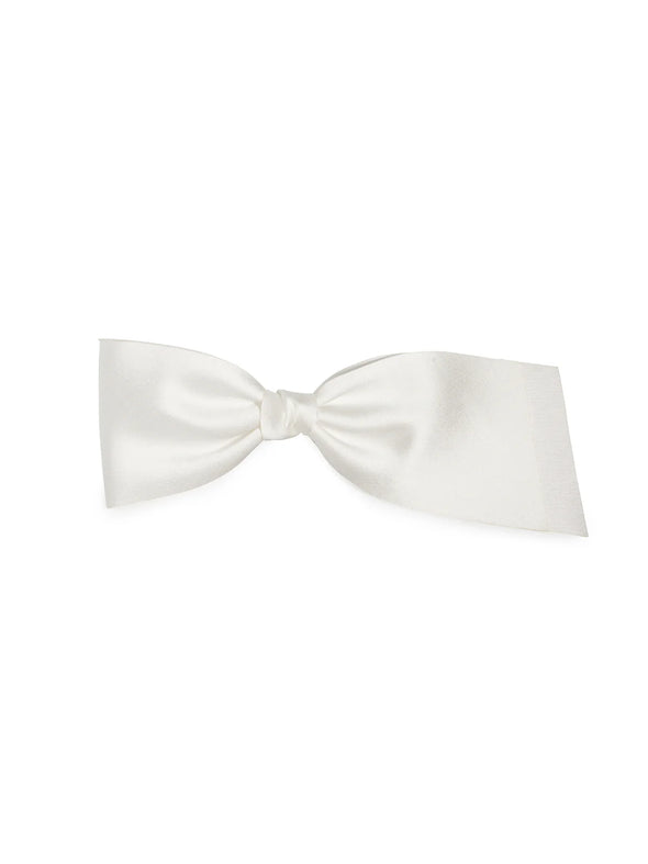 The Silky Bow Clip-Ivory