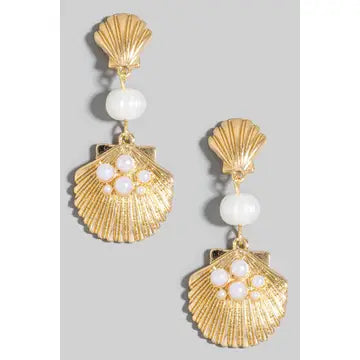 Pearl Seashell Earrings-Multiple Styles