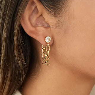 The Jazlynn Chain Drops-Gold