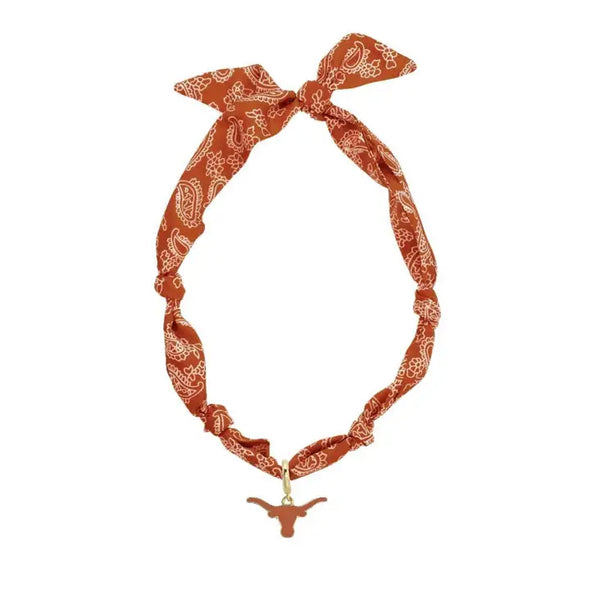 Texas Longhorns Bandana Scarf Necklace-Orange