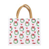 The Clara Wreath Gift Tote-White
