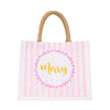 The Merry Stripe Gift Tote-Pink