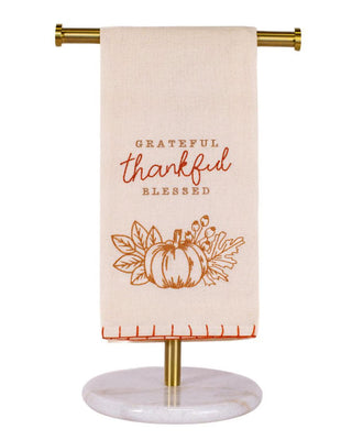 The Grateful, Thankful, Blessed Hand Towel-Cream