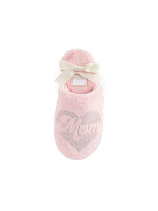 The "Mom" Heart Slippers-Blush
