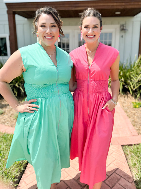 The Jade Zipper Dress-2 Colors