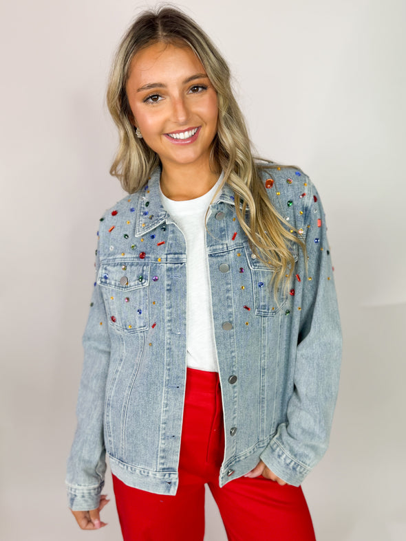 The Liz Jewel Jean Jacket
