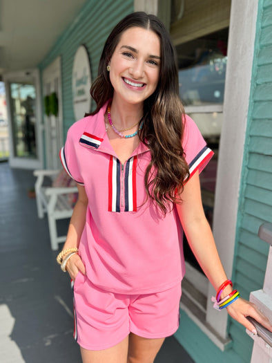 The Bonnie Textured Set-Pink