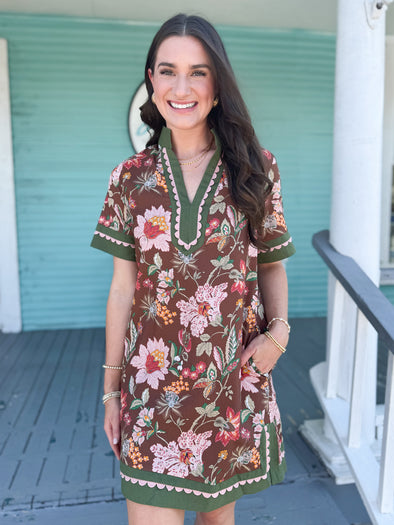 The Drew Dress-Brown