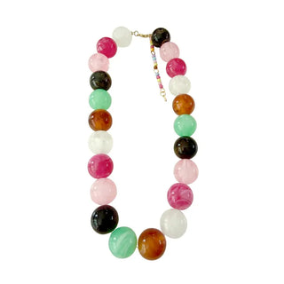 The Celia Beaded Necklace-Pastel Mix