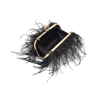 The Harlow Feather Clutch-Multiple Colors