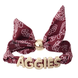 The Aggies Slider Bandana Bracelet-Maroon