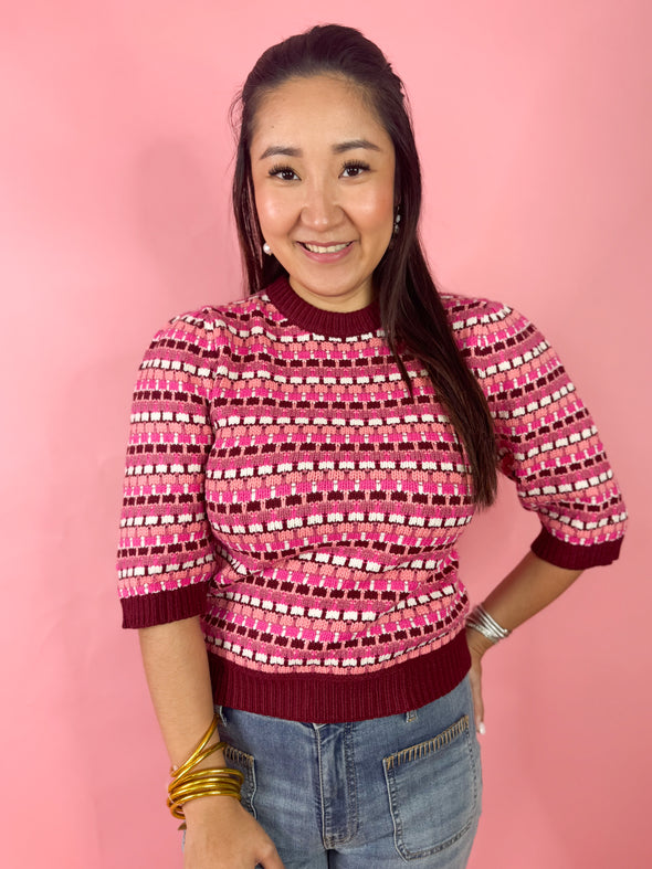 (THML) The Raye Sweater-Burgundy