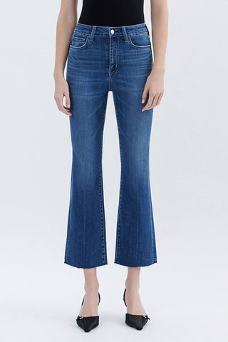 The Roxanne High Rise Kick Flare-Dark Denim