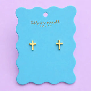 The Beatrice Cross Earring-Gold