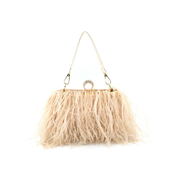 The Harlow Feather Clutch-Multiple Colors