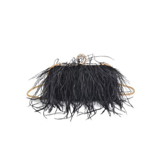 The Harlow Feather Clutch-Multiple Colors