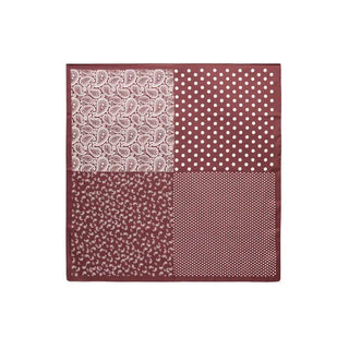 The Paisley Square Scarf-Maroon