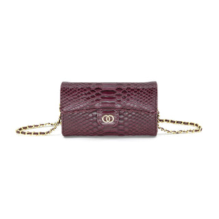 The Bianca Small Clutch-Burgundy