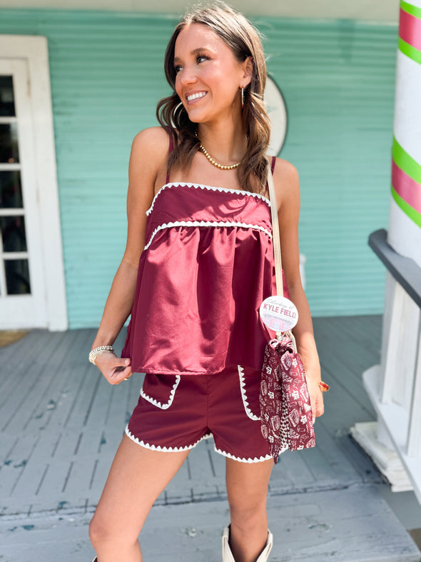 The Rev Stitched Set-Burgundy