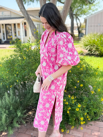 (Buddylove) The Pamela Floral Midi Dress-Zinnia