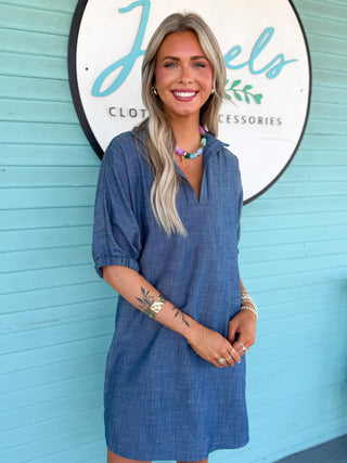 The Charlotte Dress-Denim